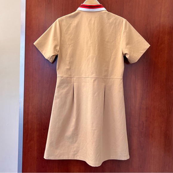 Fila MSGM Collaboration Polo dress Khaki Tan Patch Pockets Size 10 (165) Massimo - Picture 4 of 14